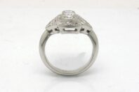 18ct White Gold and Diamond Art Deco Diamond Engagement Ring