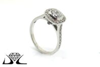 18ct White Gold and 0.70ct Cushion Diamond Engagemnt Ring