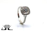 18ct White Gold and 0.70ct Cushion Diamond Engagemnt Ring