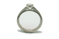 18ct White Gold 0.20ct Rubbed in Set Diamond Engagement Ring