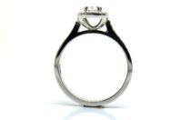18ct White Gold 0.50ct Cushion Cut Diamond Engagement Ring