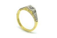 18ct Yellow and White Gold Antique Styled Engagement Ring